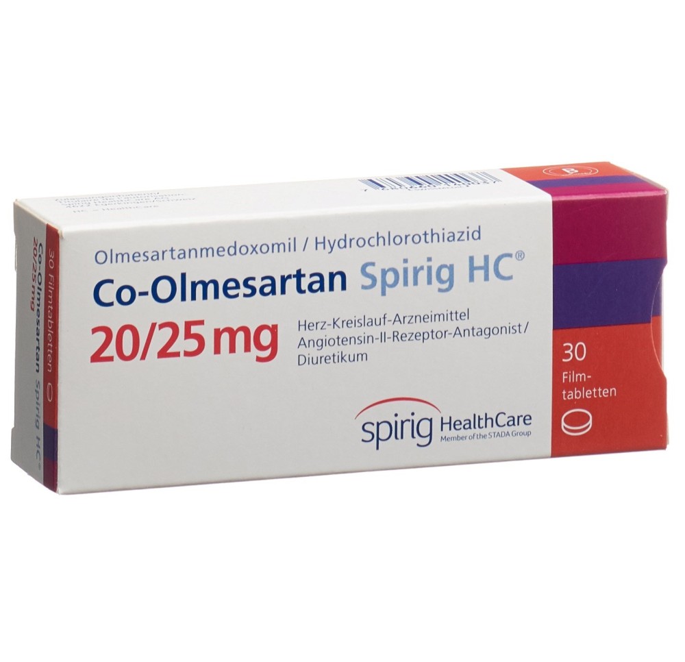 CO-OLMESARTAN Spirig HC cpr pell 20/25mg 30 pce