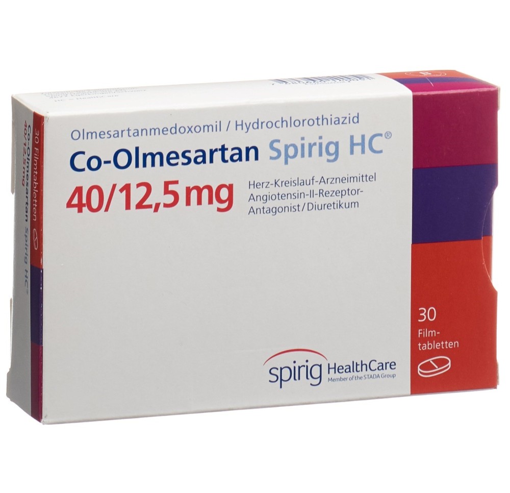 CO-OLMESARTAN Spirig HC cpr pell 40/12.5mg 30 pce