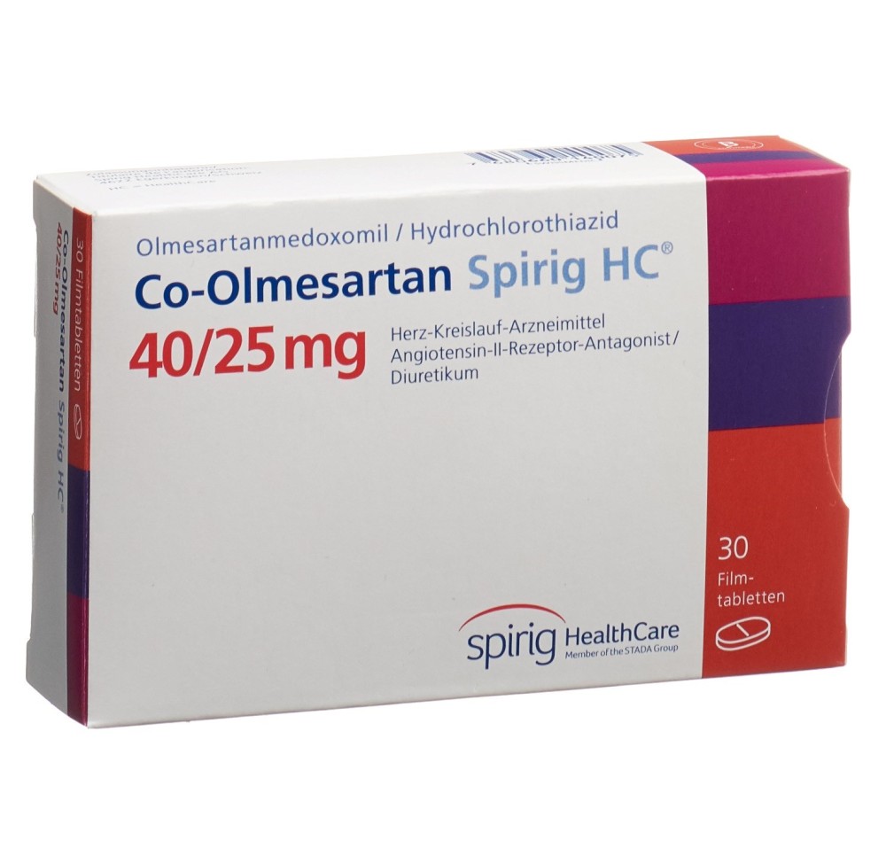 CO-OLMESARTAN Spirig HC cpr pell 40/25mg 30 pce