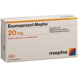 ESOMEPRAZOL Mepha cpr pell 20 mg 60 pce