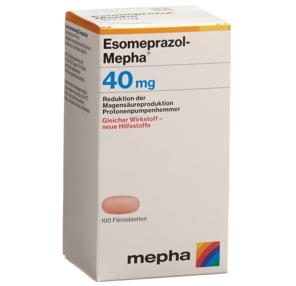 ESOMEPRAZOL Mepha cpr pell 40 mg bte 100 pce