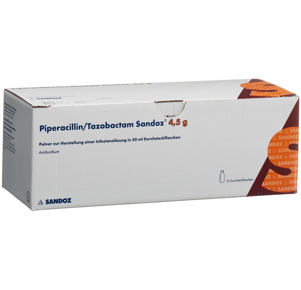 PIPERACILLINE TAZOB. Sandoz 4.5 g 10 flac