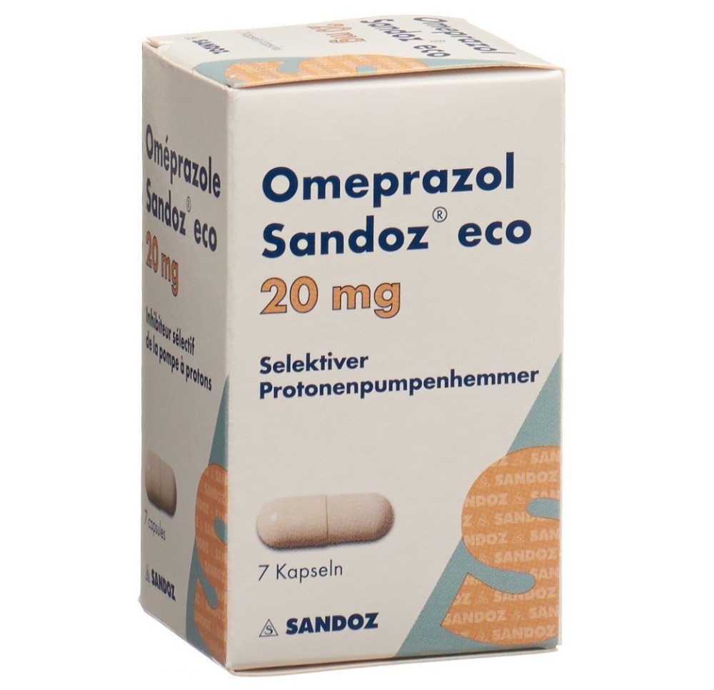 OMEPRAZOLE Sandoz eco caps 20 mg bte 7 pce
