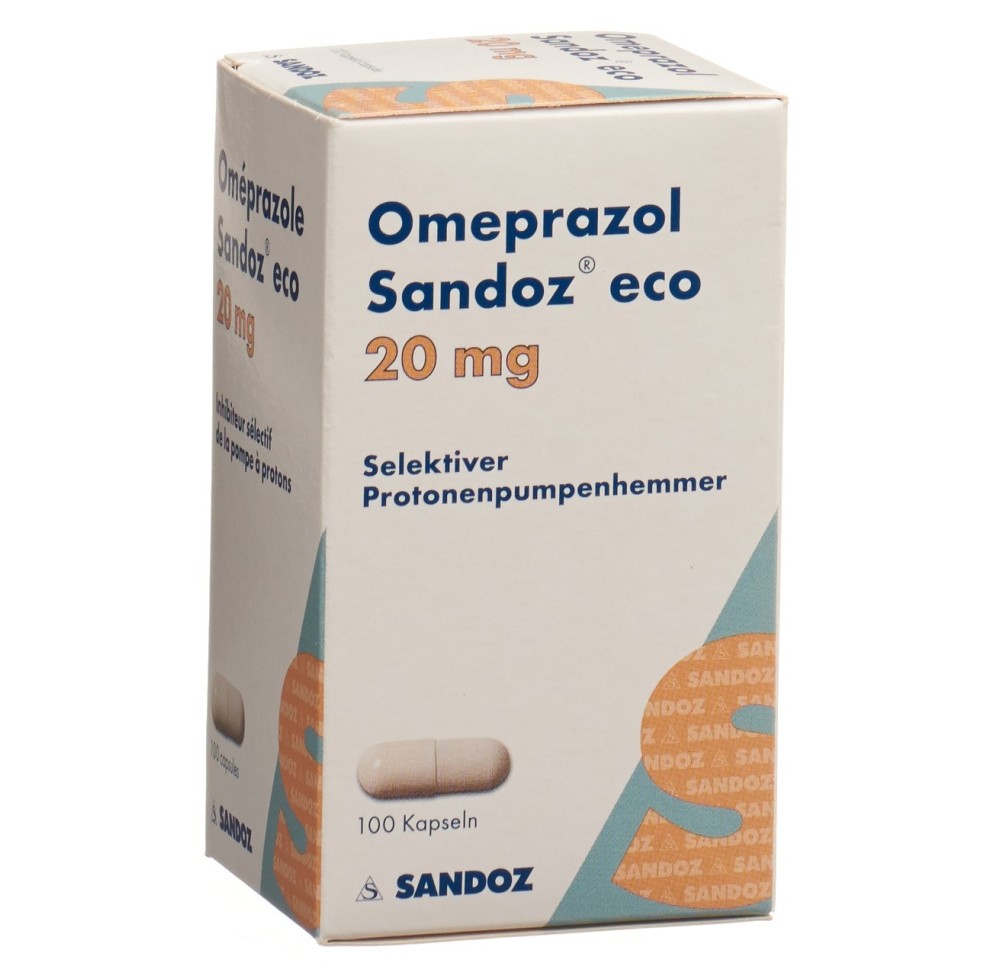 OMEPRAZOLE Sandoz eco caps 20 mg bte 100 pce