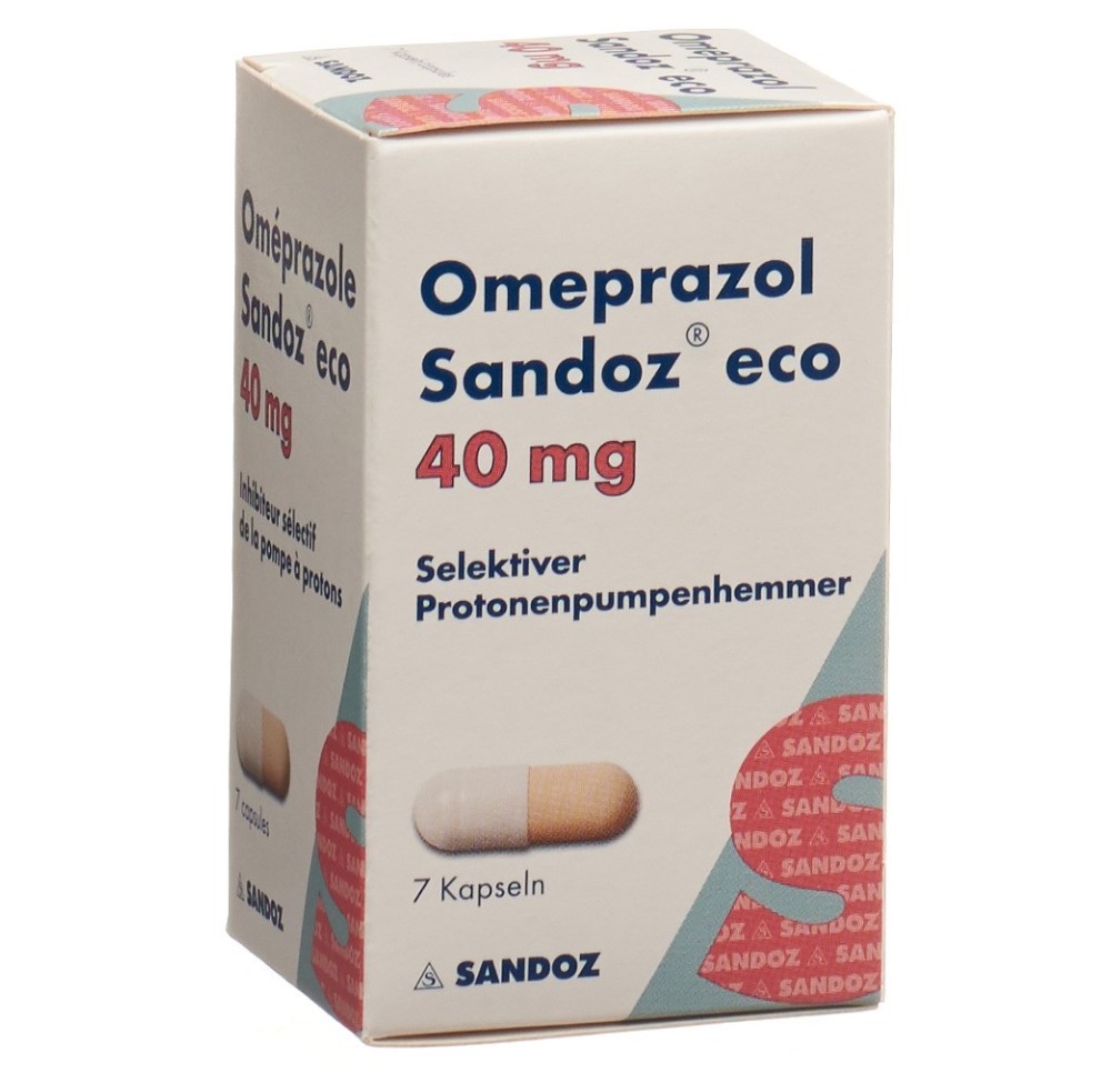 OMEPRAZOLE Sandoz eco caps 40 mg bte 7 pce