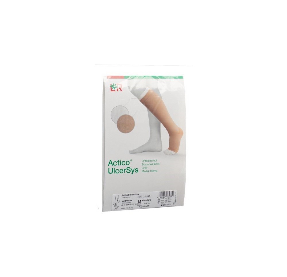 ACTICO UlcerSys sous-chaussette XL long bl 3 pce