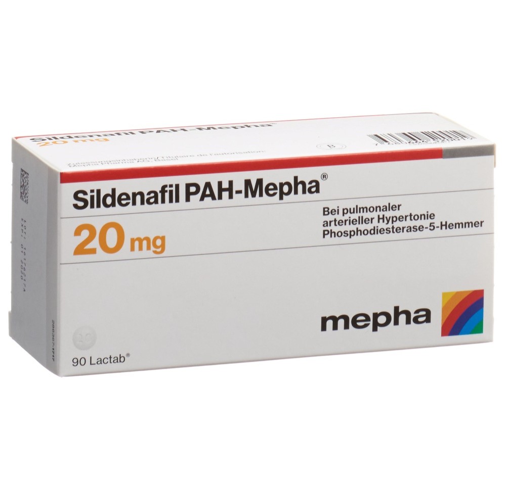 SILDENAFIL PAH-Mepha cpr pell 20 mg 90 pce