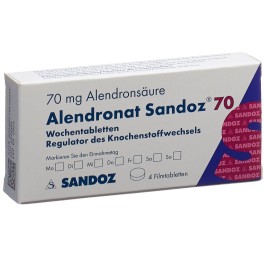 ALENDRONATE Sandoz cpr pell 70 mg 4 pce