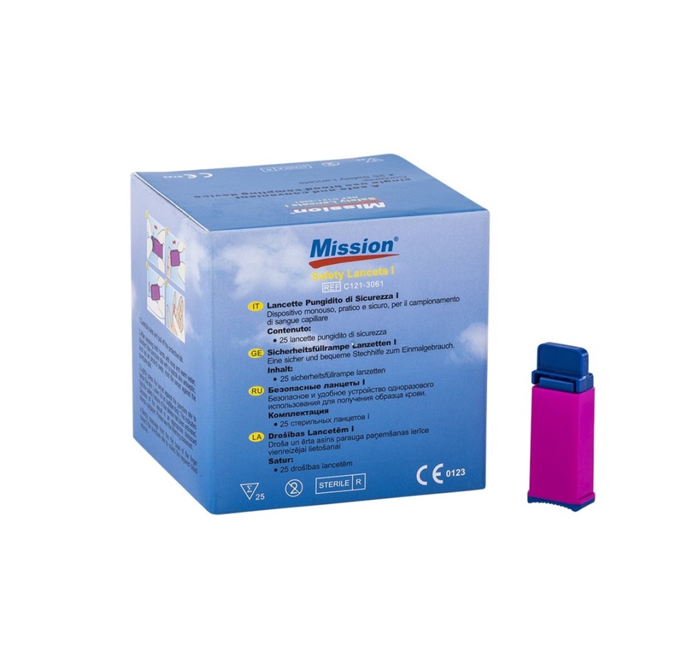 MISSION 3-en-1 lancettes 25 pce