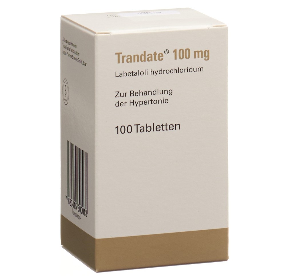 TRANDATE cpr 100 mg bte 100 pce