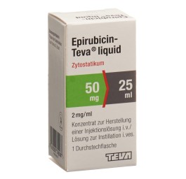 EPIRUBICIN Teva liquid 50 mg/25ml flac