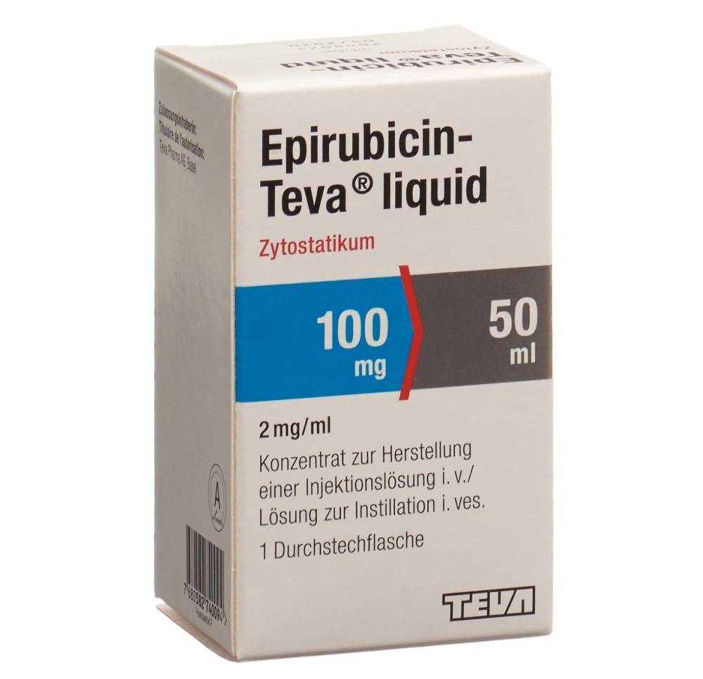 EPIRUBICIN Teva liquid 100 mg/50ml flac