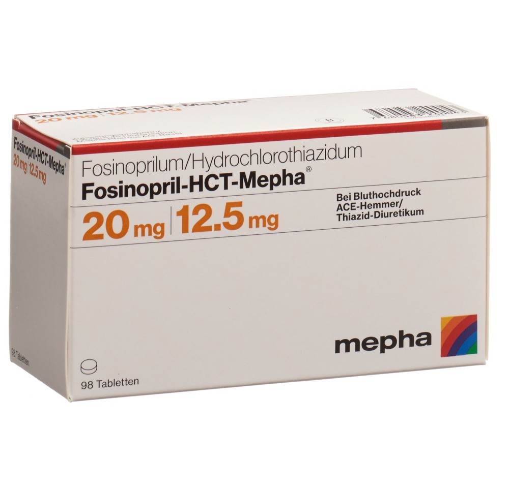 FOSINOPRIL-HCT Mepha cpr 20/12.5 mg 98 pce