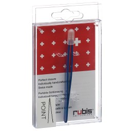 RUBIS pincette pointue bleue inox