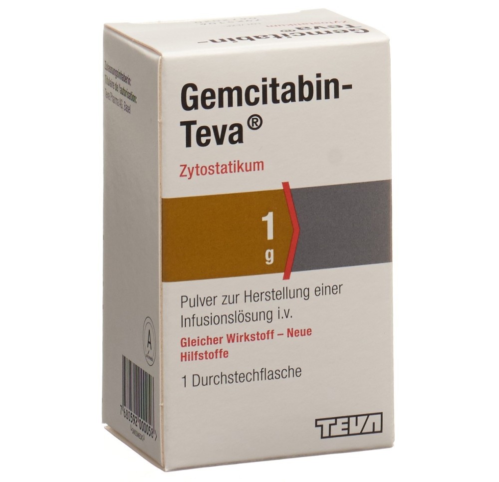 GEMCITABIN Teva subst sèche 1 g flac