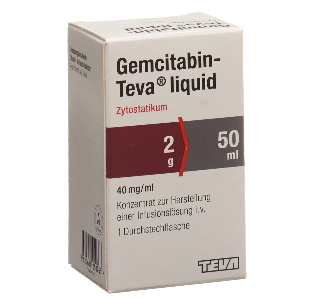GEMCITABIN Teva liquid 2 g/50ml flac