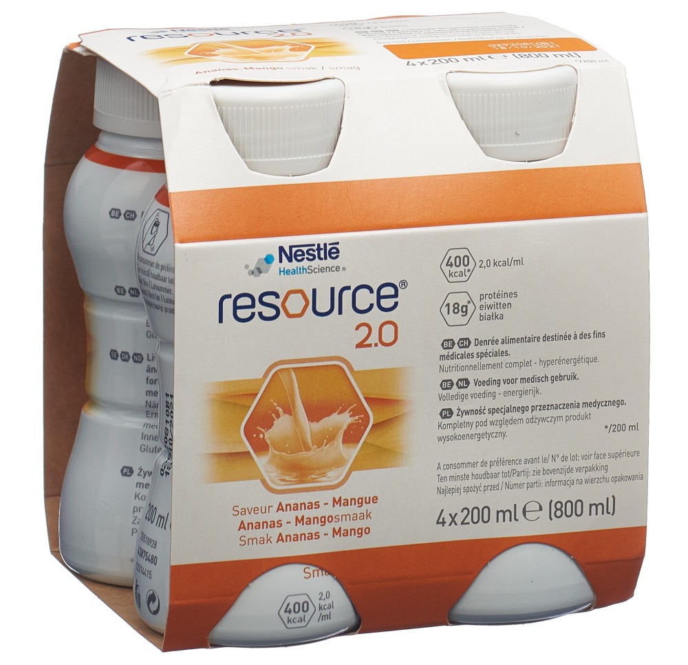 RESOURCE 2.0 ananas mangue 4 x 200 ml