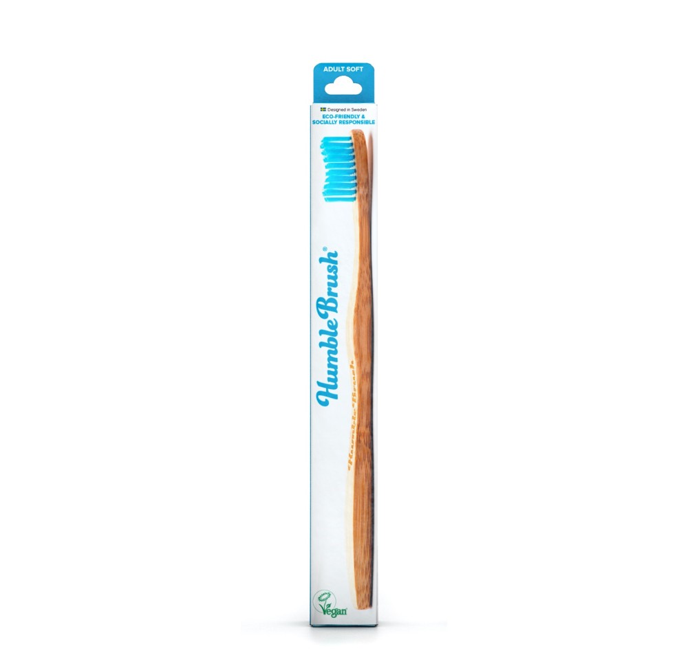 HUMBLE BRUSH Brosse à dents adulte bleu