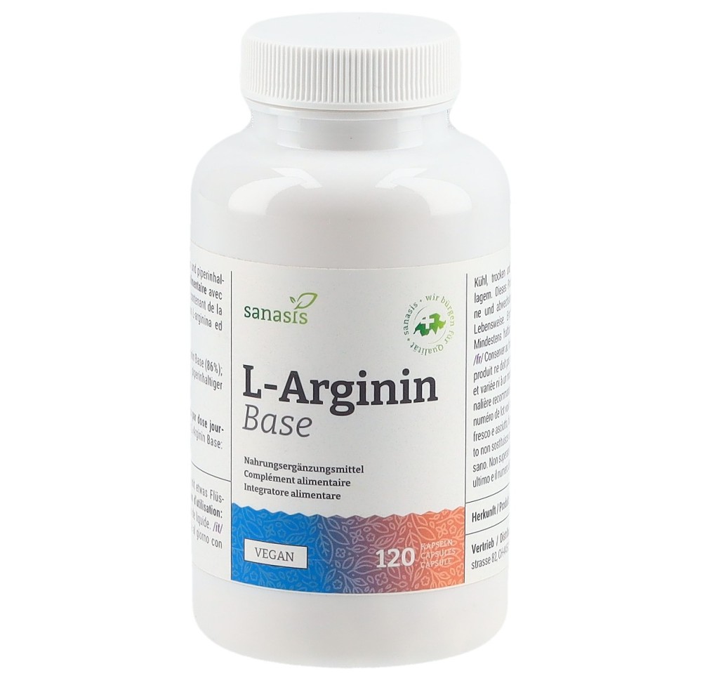SANASIS L-Arginin Base caps bte 120 pce