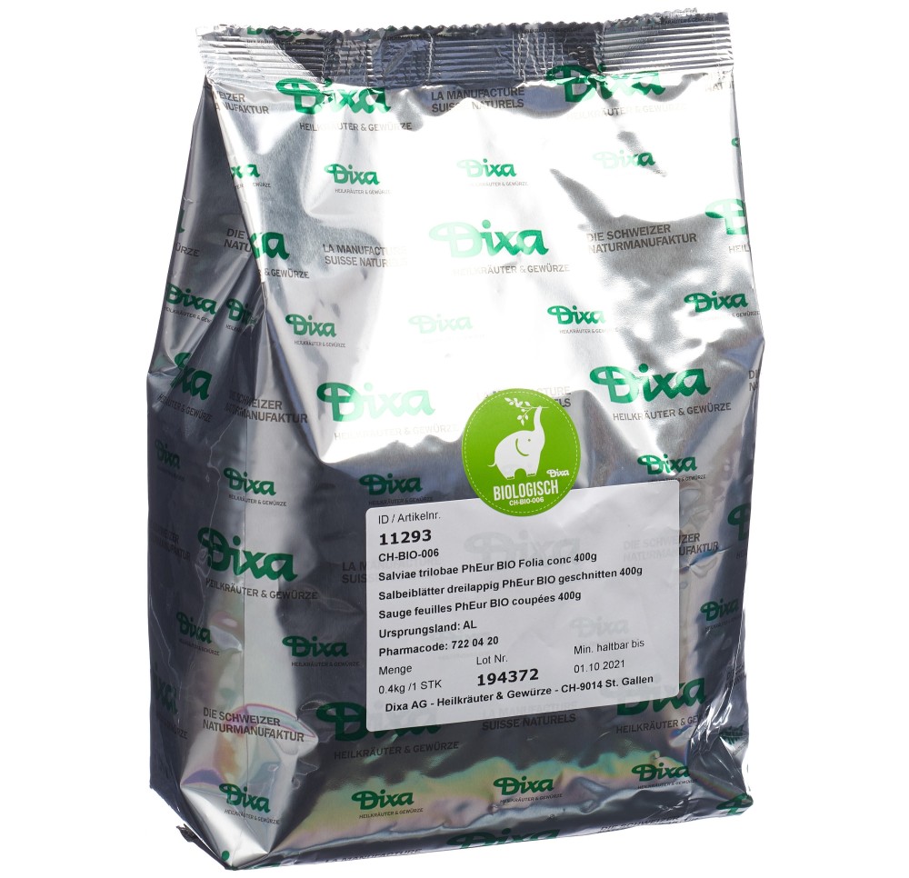 DIXA Sauge feuilles PhEur BIO coupées 400 g
