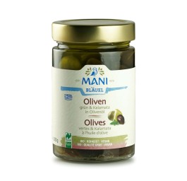 MANI Olives vertes&Kalamata huile cru Na bio 280 g