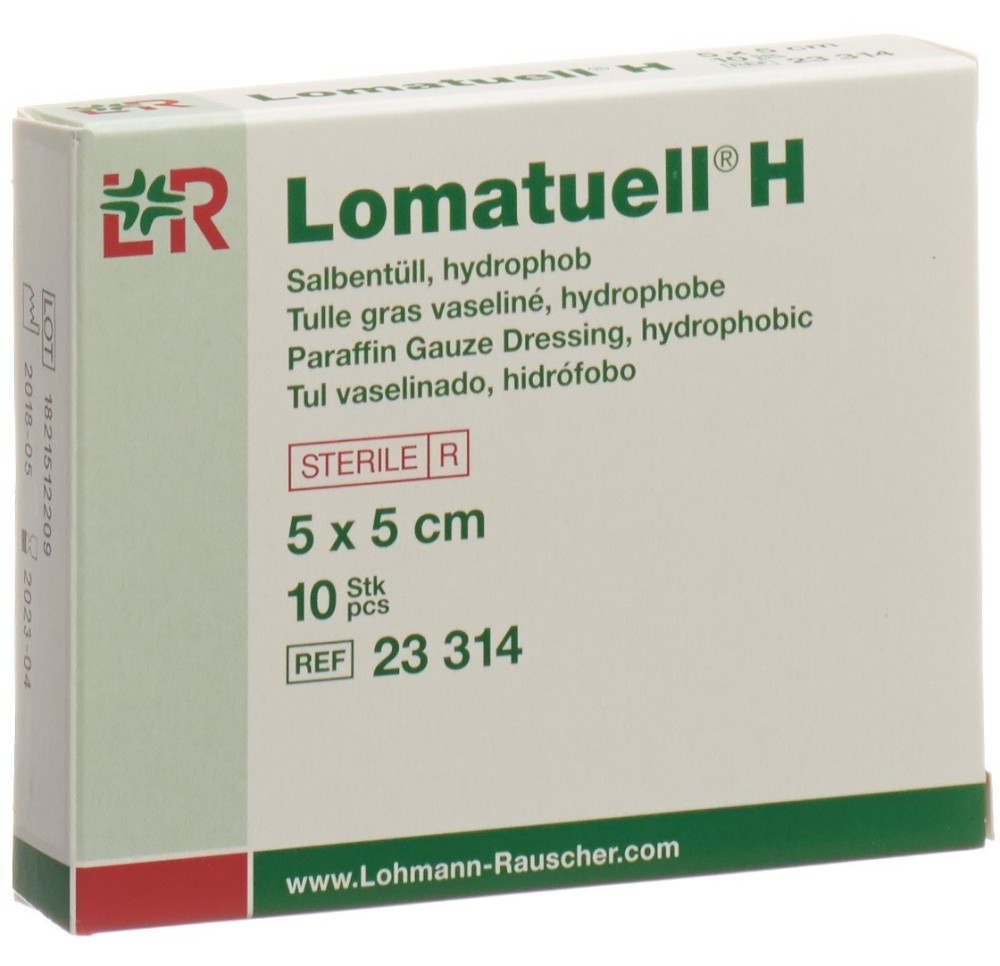LOMATUELL H tulle grasse vaseli 5x5cm st 10 pce