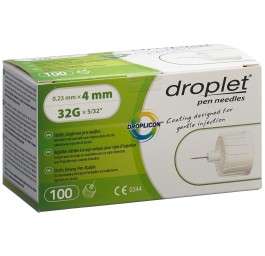 DROPLET insuline aiguilles à stylos 4mm 100 pce