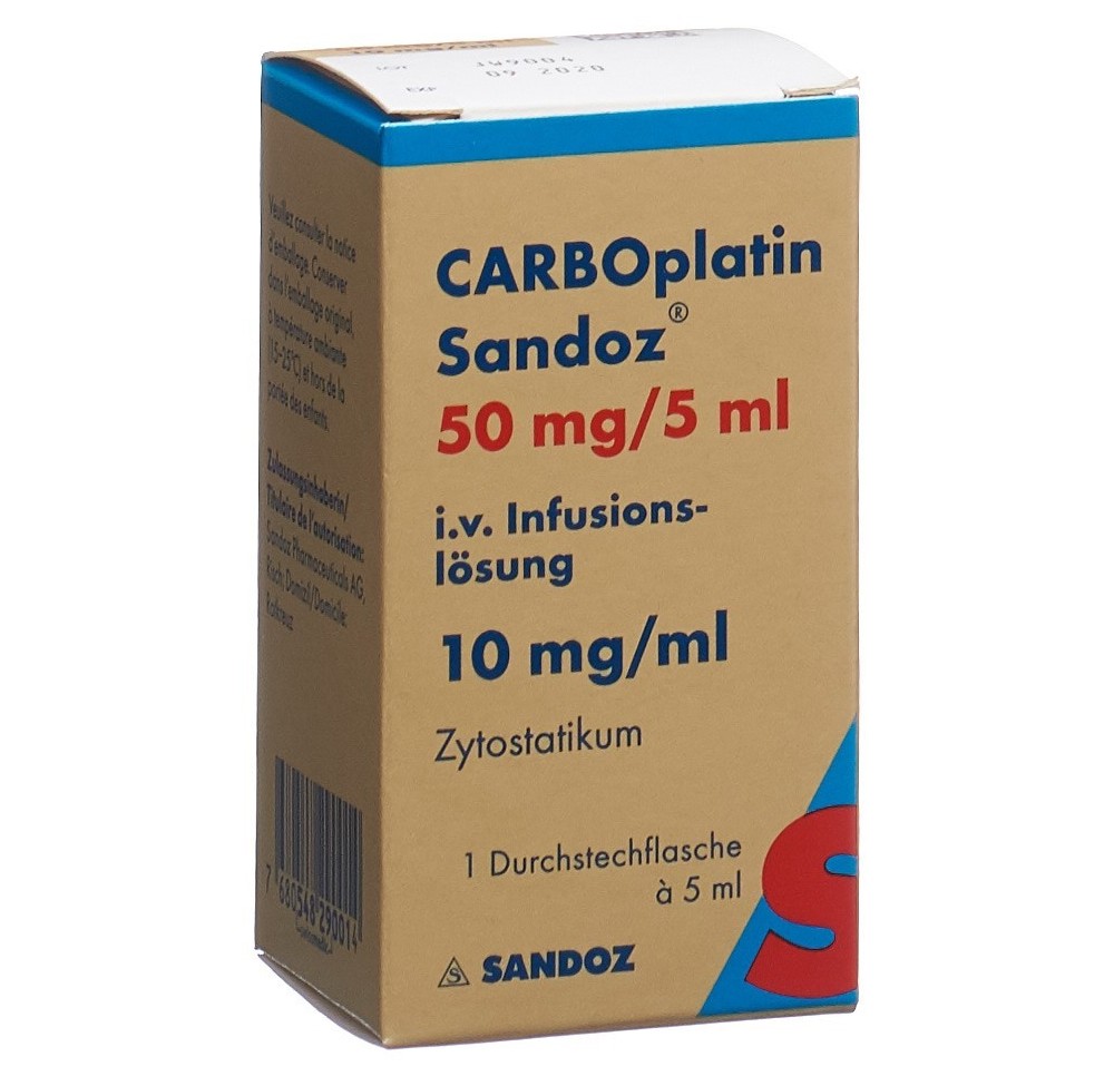 CARBOPLATINE Sandoz sol perf 50 mg/5ml flac