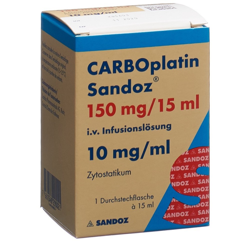 CARBOPLATINE Sandoz sol perf 150 mg/15ml flac