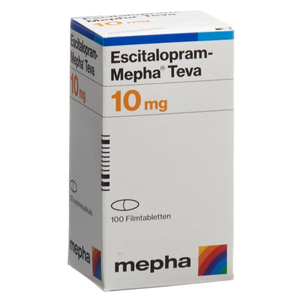 ESCITALOPRAM Mepha Teva cpr pell 10 mg bte 100 pce