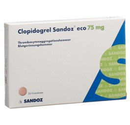 CLOPIDOGREL Sandoz eco cpr pell 75 mg 28 pce