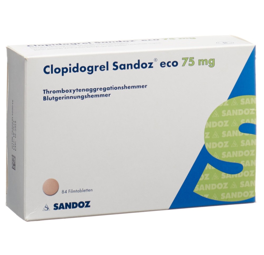 CLOPIDOGREL Sandoz eco cpr pell 75 mg 84 pce