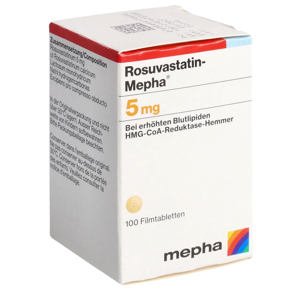 ROSUVASTATIN Mepha cpr pell 5 mg bte 100 pce