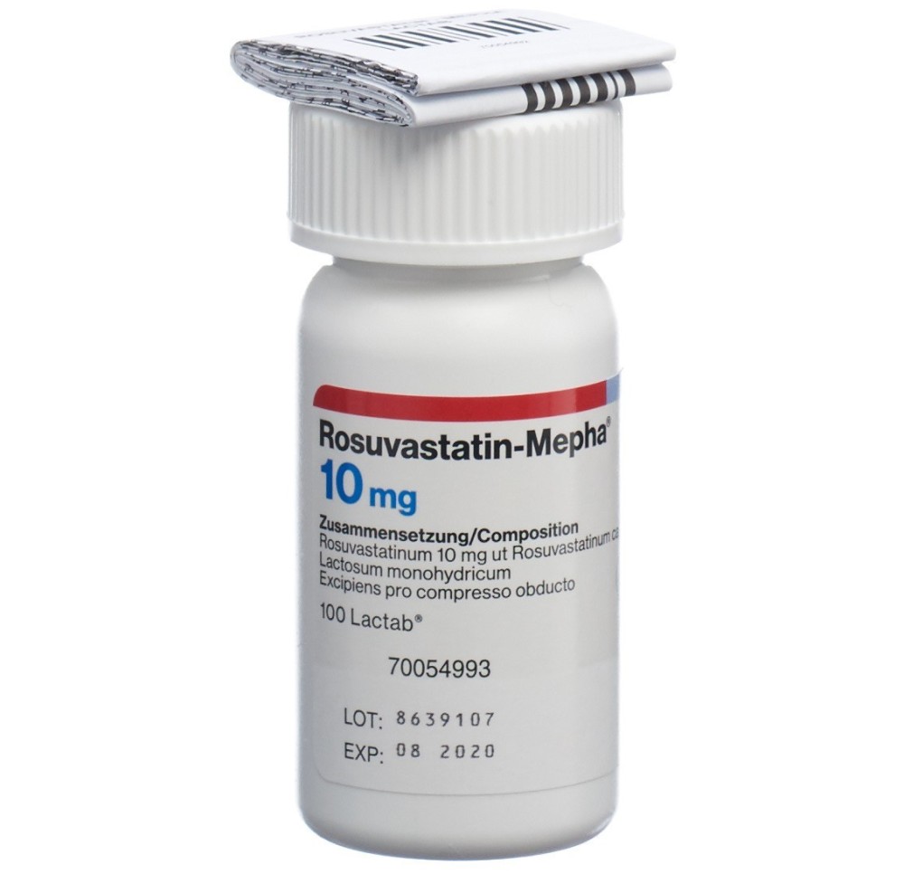 ROSUVASTATIN Mepha cpr pell 10 mg bte 100 pce