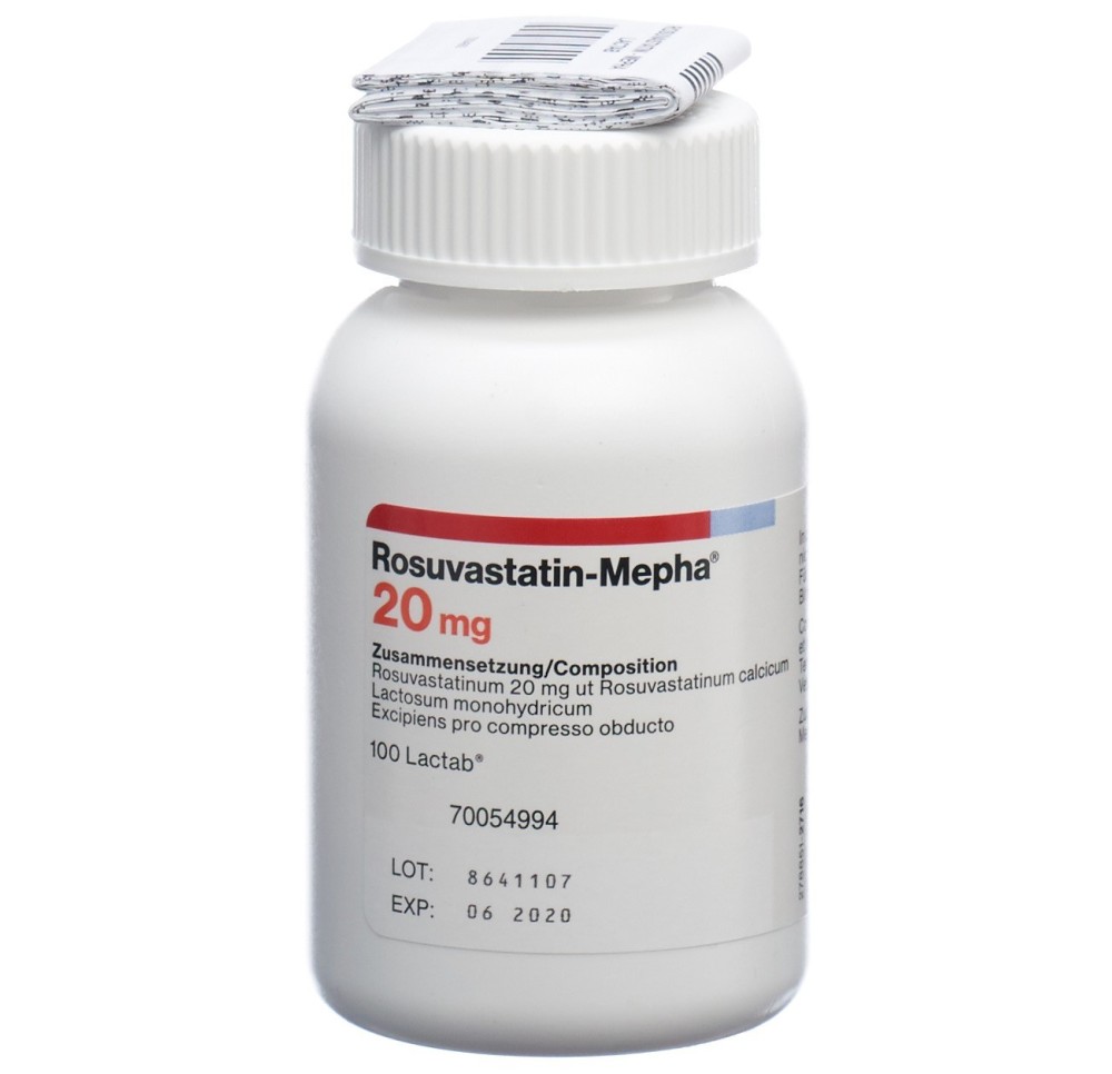 ROSUVASTATIN Mepha cpr pell 20 mg bte 100 pce