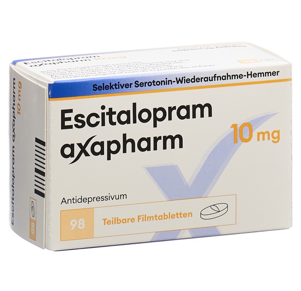 ESCITALOPRAM axapharm cpr pell 10 mg 98 pce