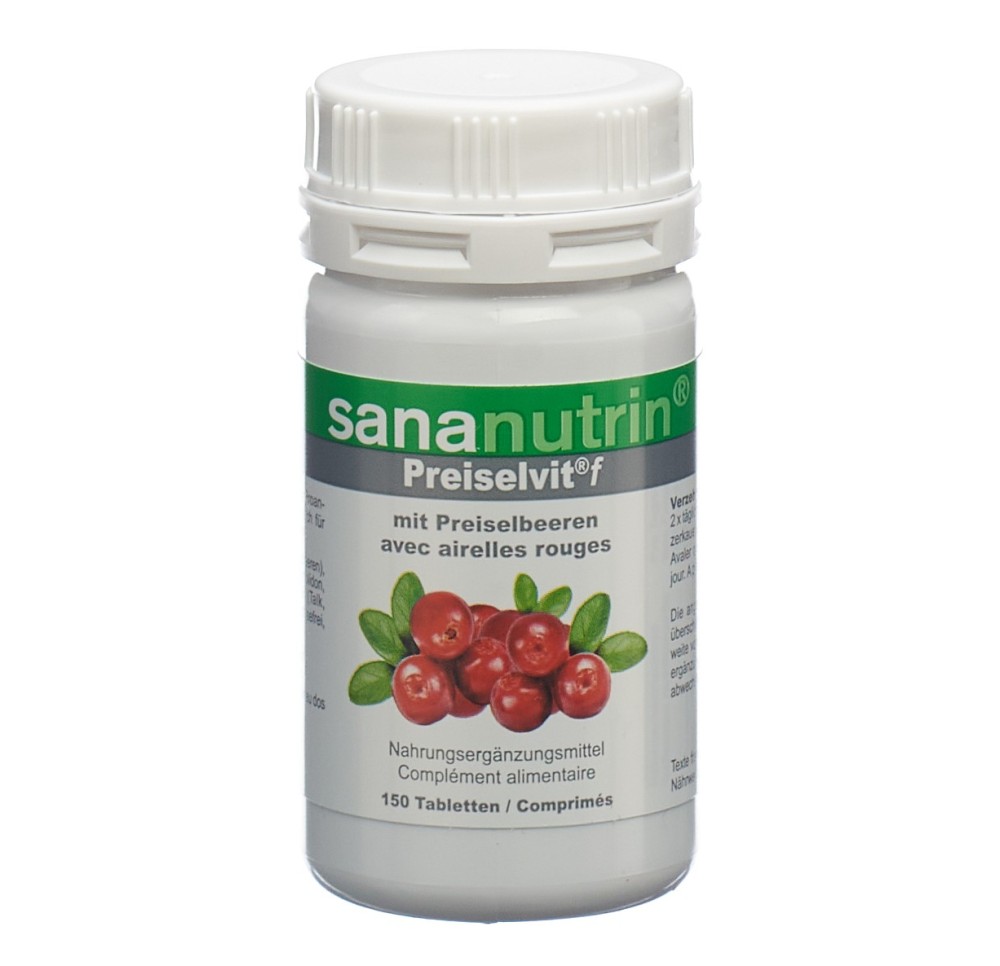 SANANUTRIN Preiselvit f cpr bte 150 pce