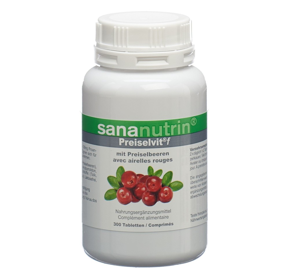 SANANUTRIN Preiselvit f cpr bte 300 pce