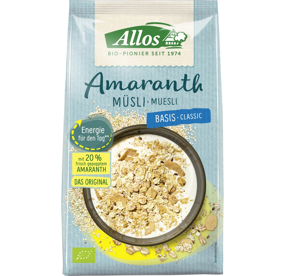 ALLOS muesli à l'amarante classique sach 375 g