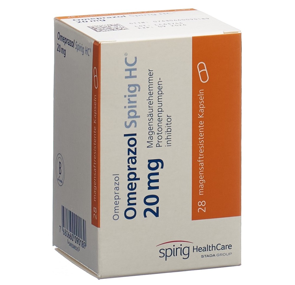OMEPRAZOLE Spirig HC caps 20 mg bte 28 pce
