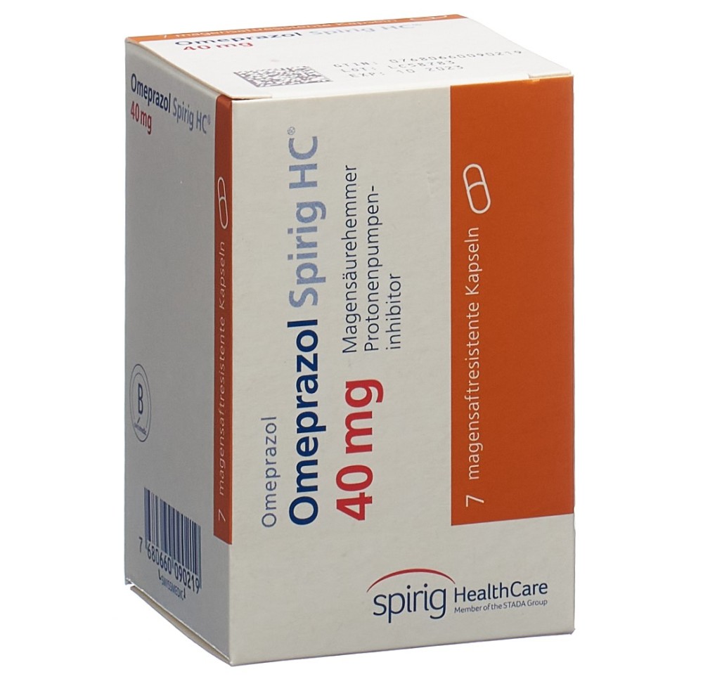 OMEPRAZOLE Spirig HC caps 40 mg bte 7 pce