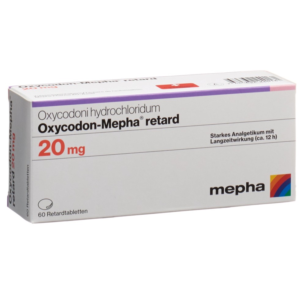 OXYCODON Mepha cpr ret 20 mg 60 pce