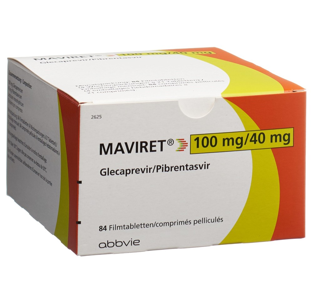 MAVIRET cpr pell 100mg/40mg 84 pce