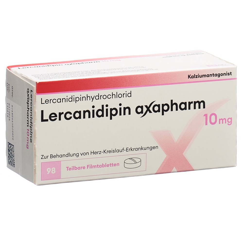 LERCANIDIPINE Axapharm cpr pell 10 mg 98 pce