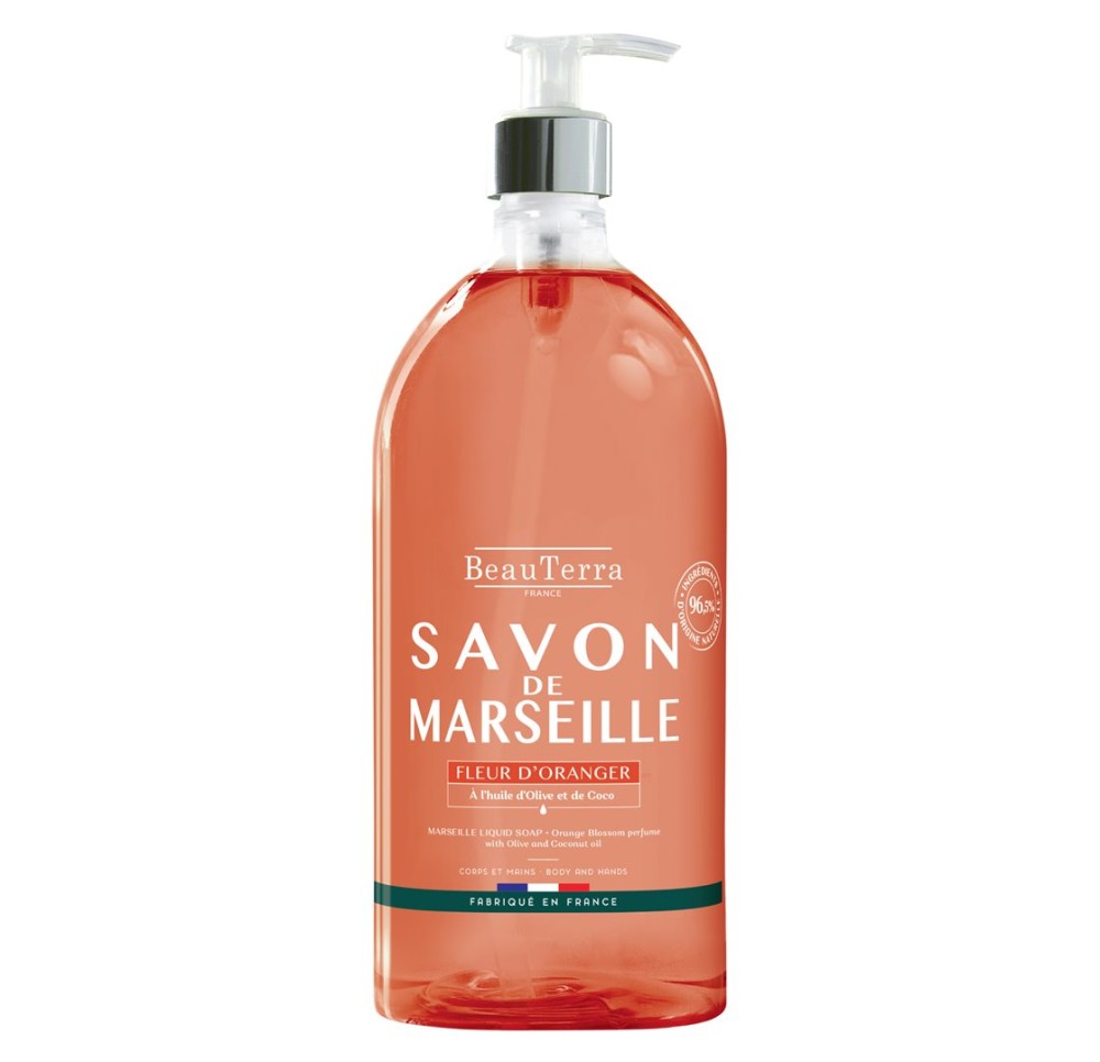 BEAUTERRA savon Marseille liq fleur orang 1000 ml