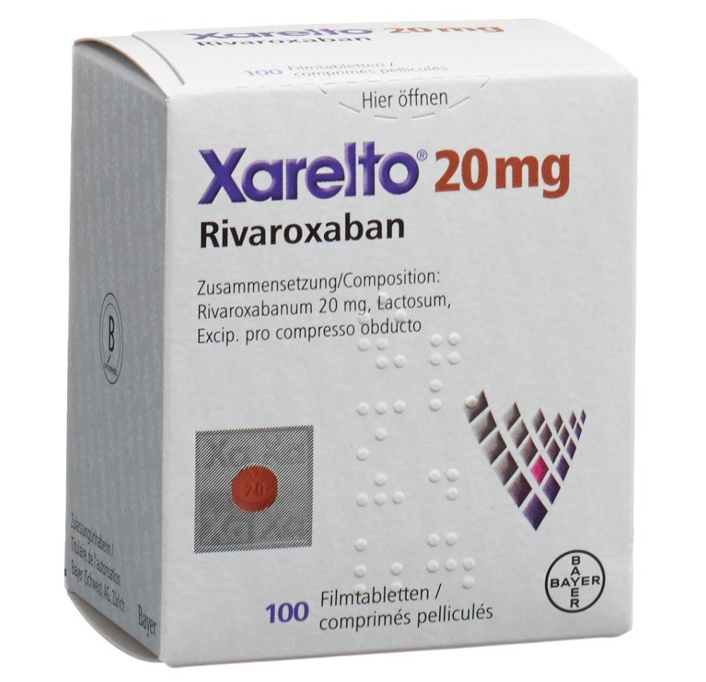XARELTO cpr pell 20 mg bte 100 pce