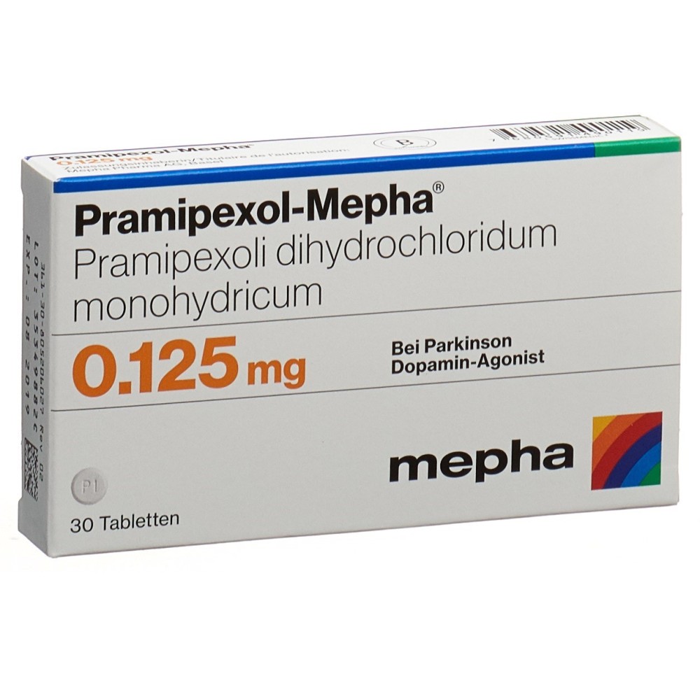 PRAMIPEXOL Mepha cpr 0.125 mg 30 pce