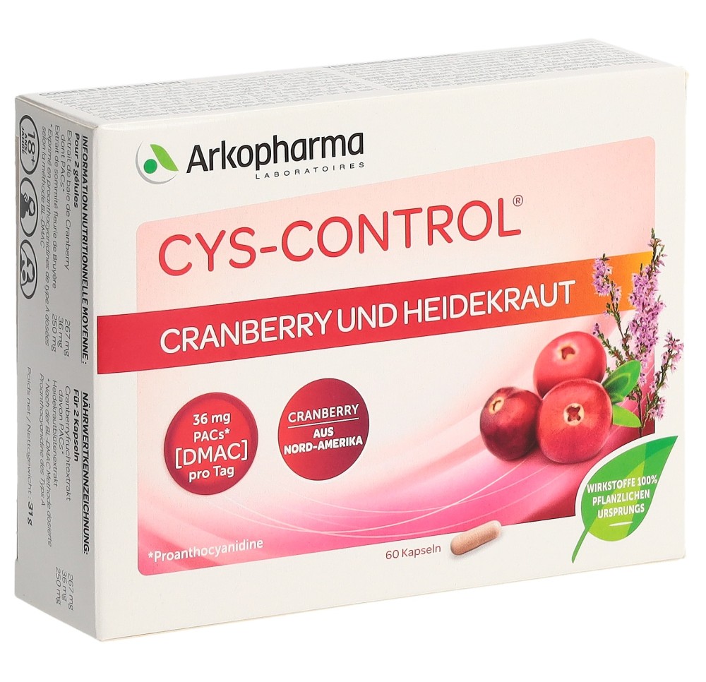 CYS-CONTROL caps cranberry et bruyère 60 pce