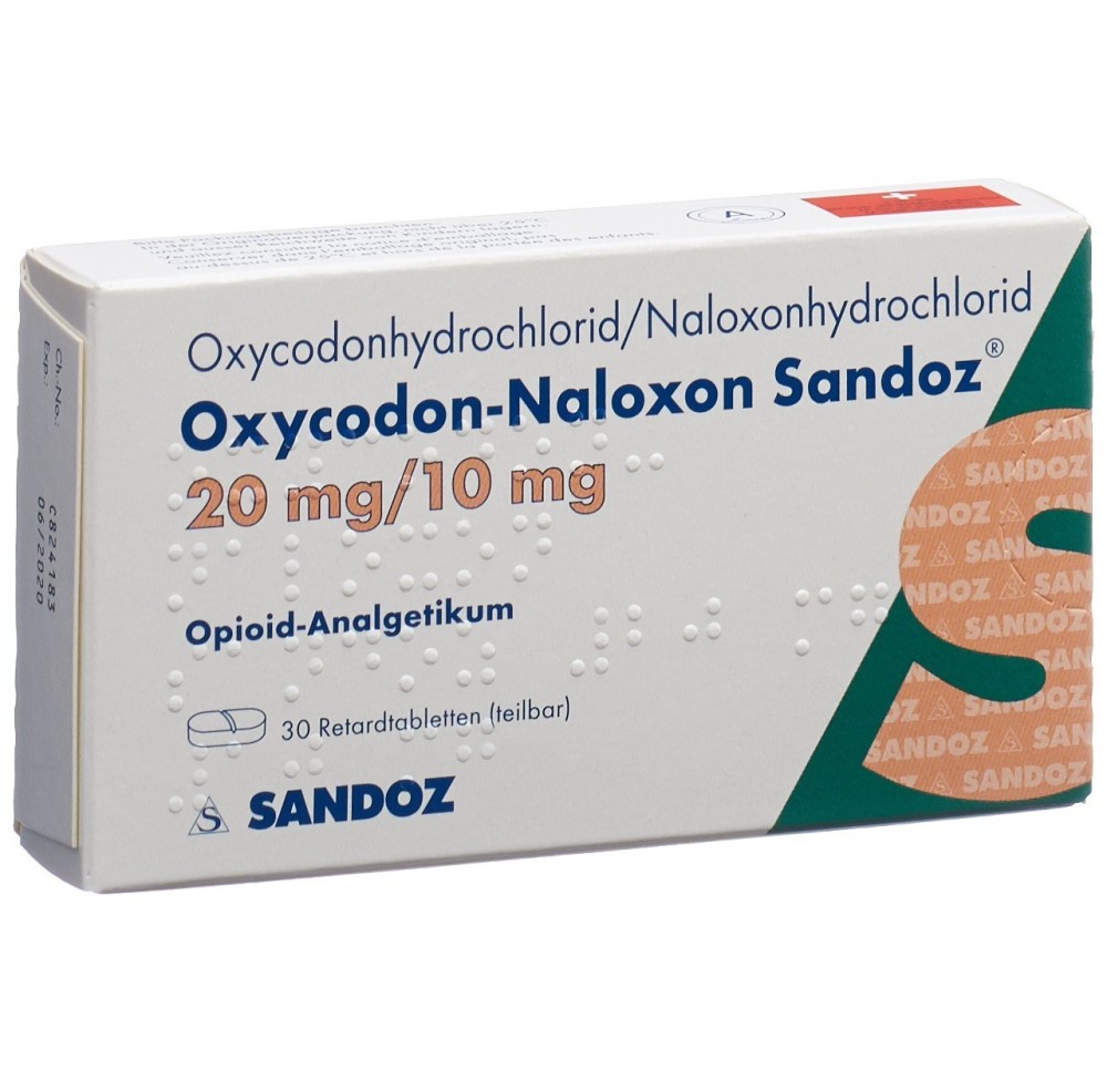 OXYCODONE-NALOXONE Sandoz cpr ret 20/10 mg 30 pce