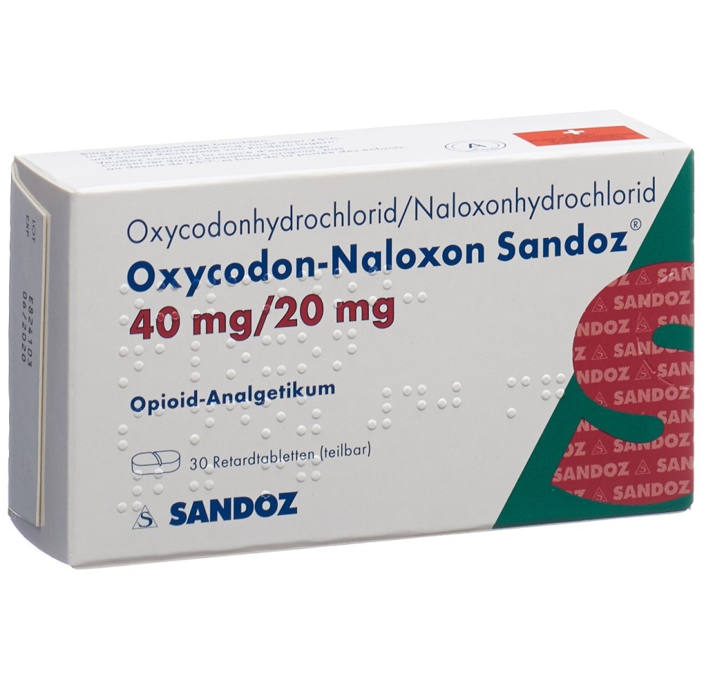 OXYCODONE-NALOXONE Sandoz cpr ret 40/20 mg 30 pce